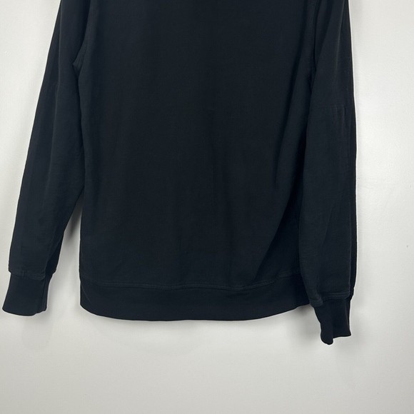 Buck Mason Bushed Loopback Hooded Sweatshirt Large Black French Terry Soft - Picture 10 of 11